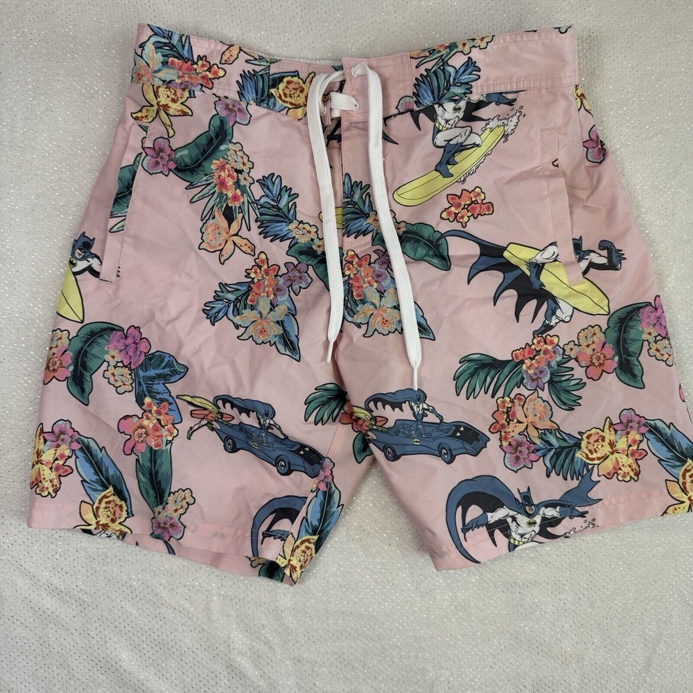 Batman & Robin Surf Men's Medium‎ Swim Trunks Board Shorts All Over Print AOP DC - Picture 5 of 13